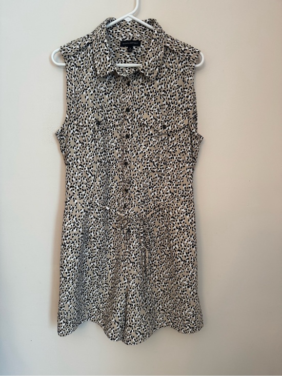 Banana Republic Pants - Banana Republic Sleeveless Romper Womens Size 14 Abstract Dot Print Button Front